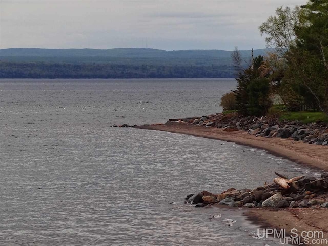 property view of water with a mountain view