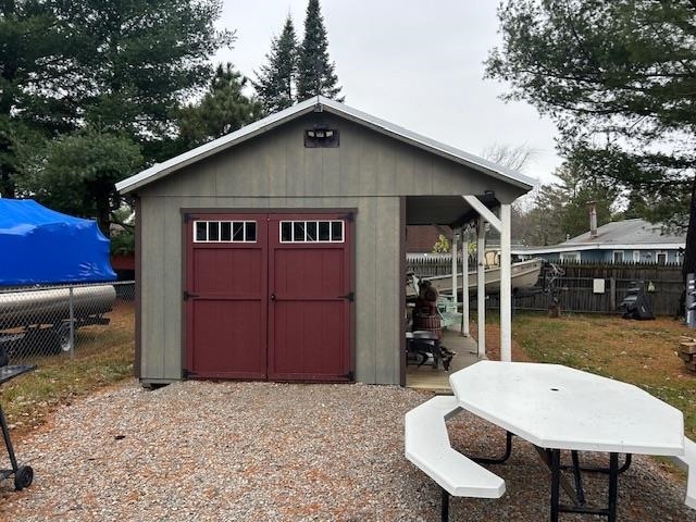 view of outbuilding