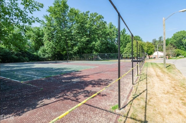 view of tennis court