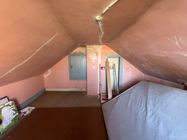 bonus room with lofted ceiling