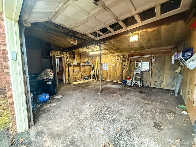 interior space with lofted ceiling