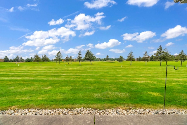 surrounding community featuring a lawn