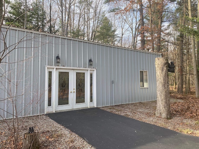 exterior space with french doors