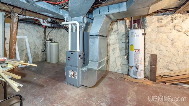 utilities with heating unit and water heater