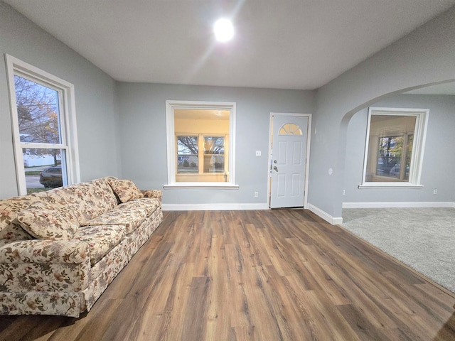 entryway featuring hardwood / wood-style floors