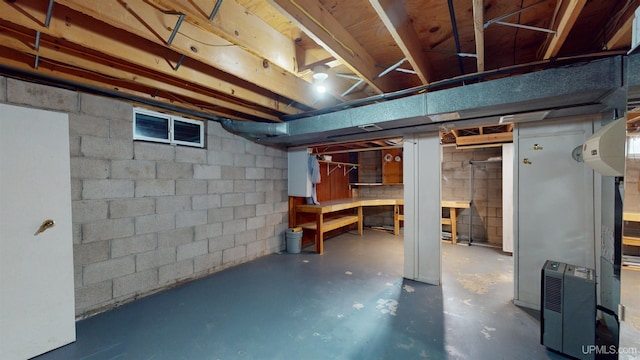 view of basement