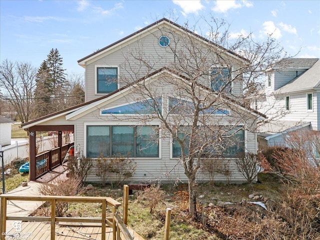 exterior space with a wooden deck