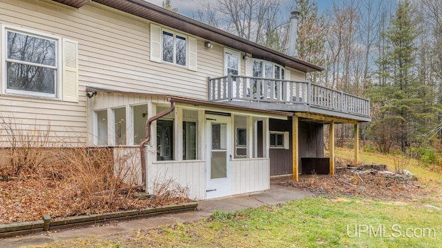 exterior space with a wooden deck