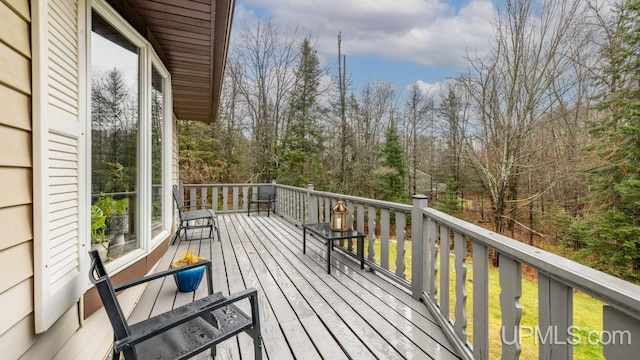 view of wooden terrace