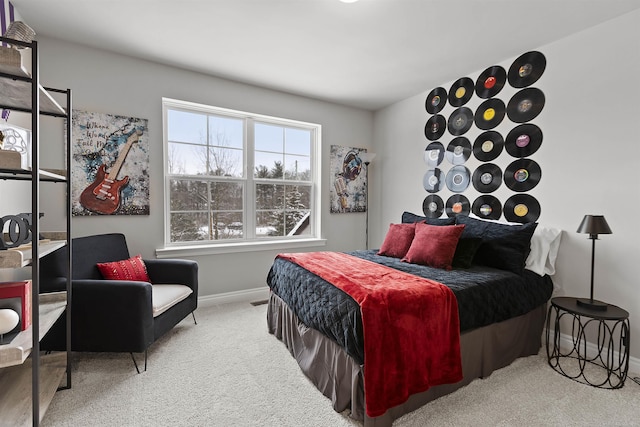 view of carpeted bedroom