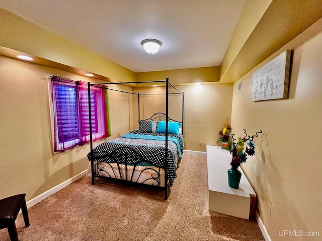 bedroom featuring carpet flooring