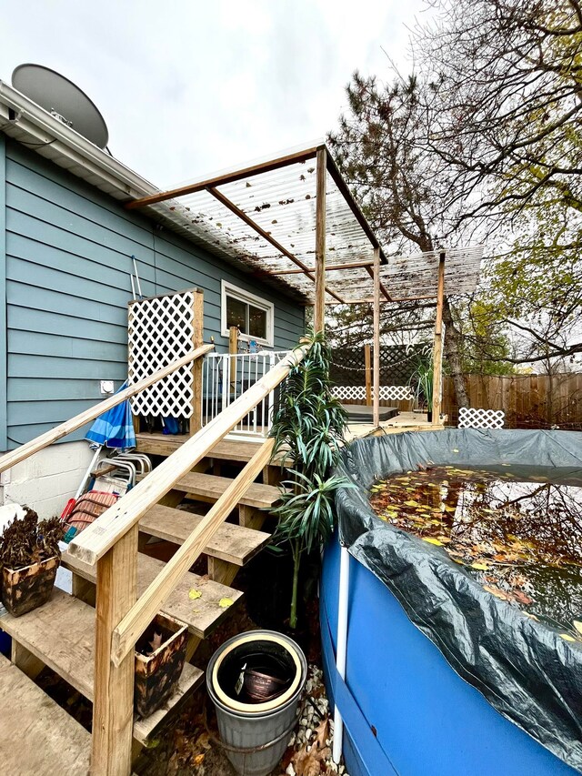 view of patio / terrace featuring a deck