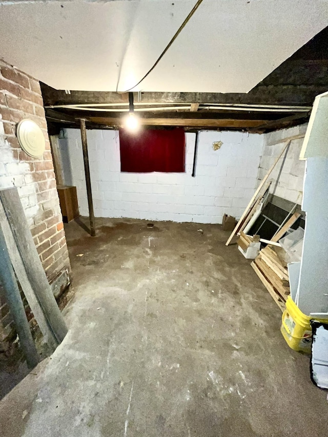 view of basement