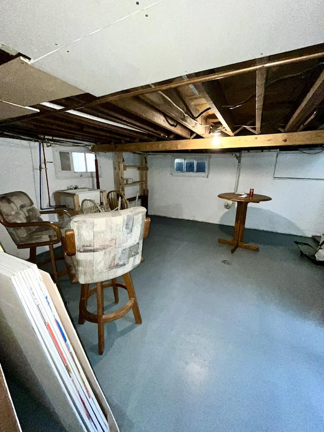 view of basement