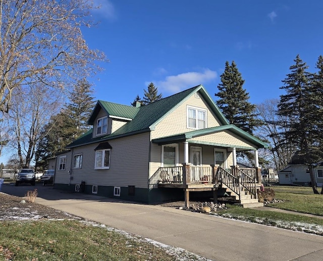 view of front of home with a porch