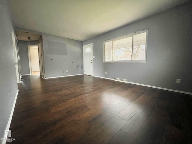 unfurnished room featuring dark hardwood / wood-style floors