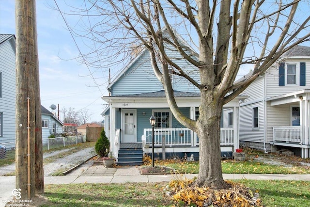 bungalow-style home with a porch