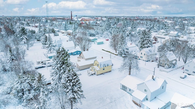 view of snowy aerial view