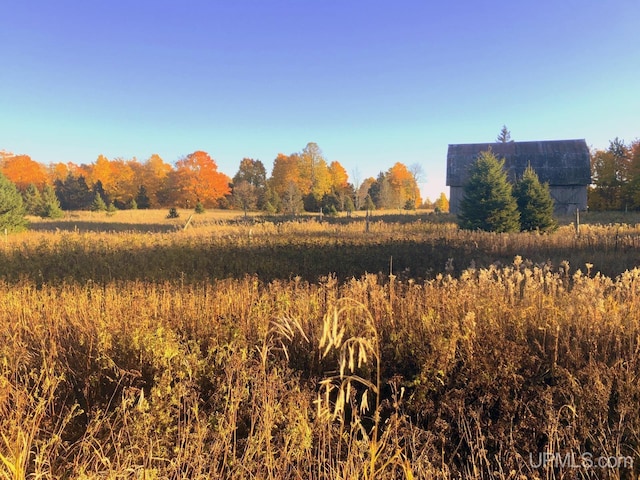 view of landscape featuring a rural view