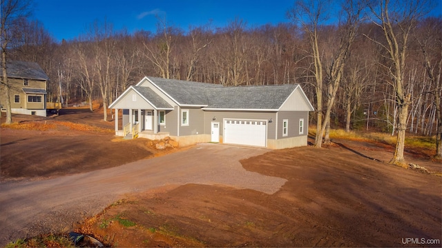 view of front of house featuring a garage