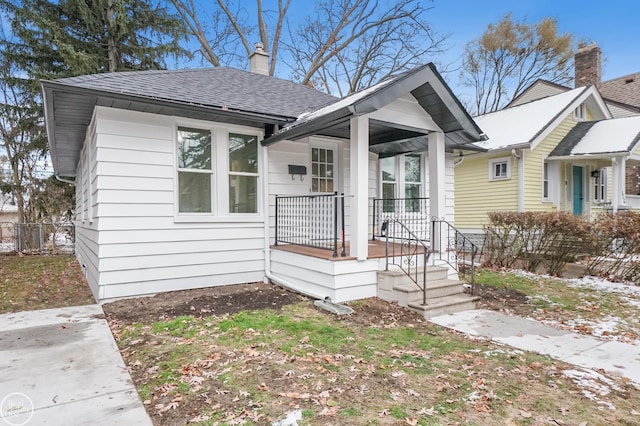 bungalow-style home with covered porch