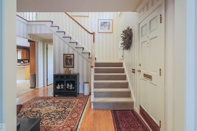 entryway with light wood-type flooring