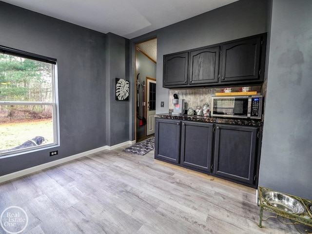 kitchen featuring light hardwood / wood-style flooring