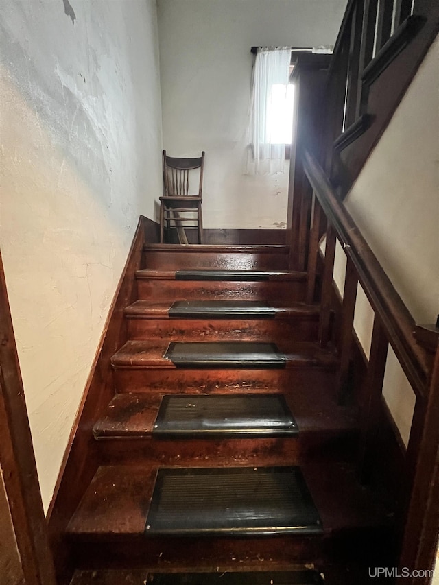 view of stairway