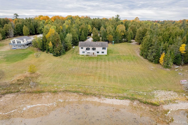 drone / aerial view with a rural view