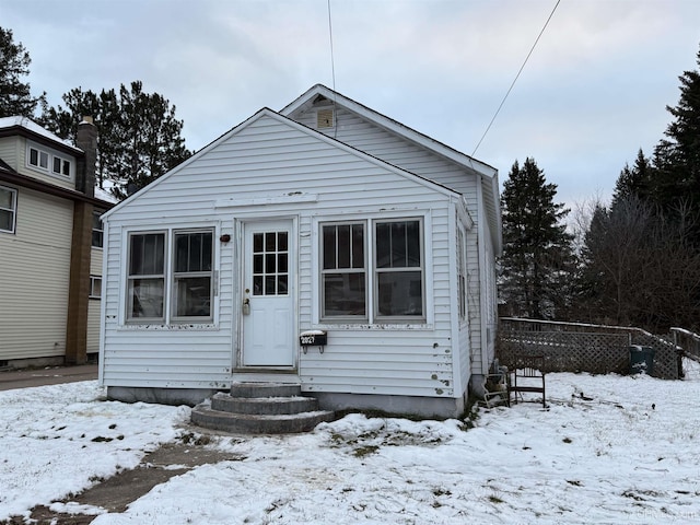 view of bungalow-style house