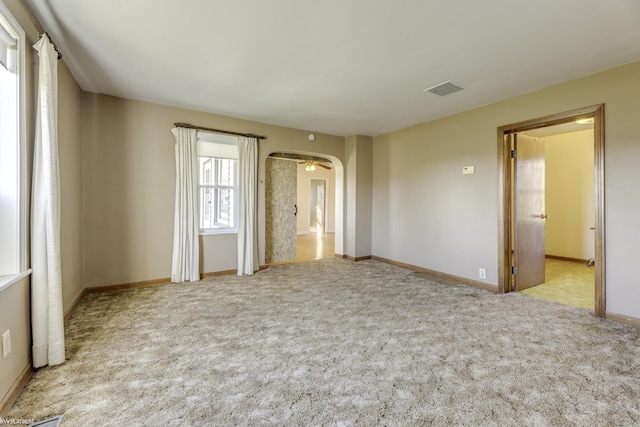 view of carpeted empty room