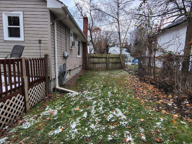 view of yard with cooling unit