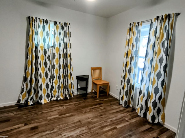 interior space featuring dark hardwood / wood-style flooring