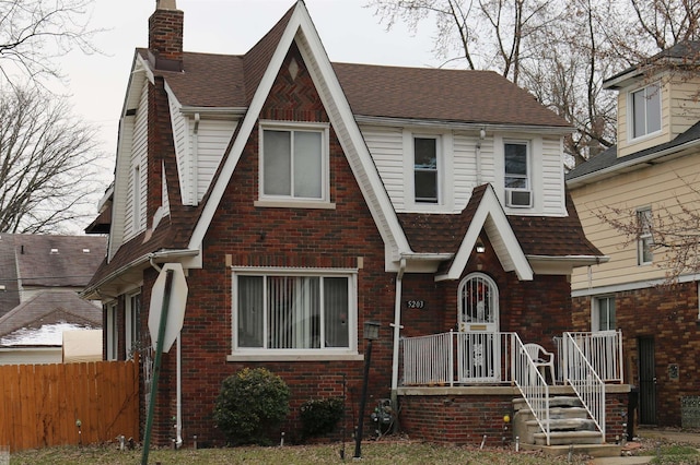 view of tudor-style house