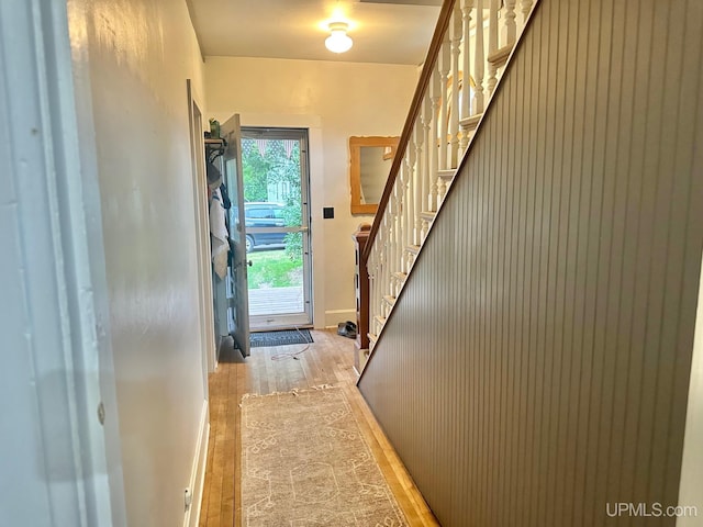 entryway featuring light wood-type flooring