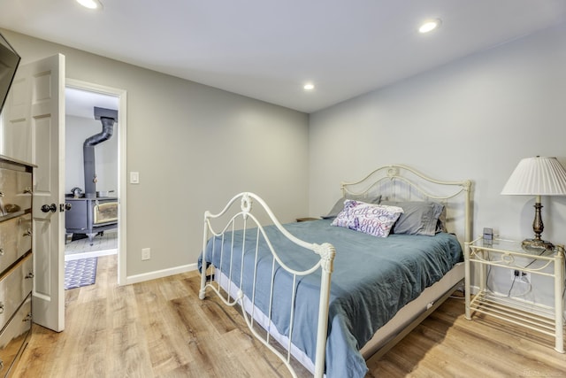 bedroom featuring light hardwood / wood-style flooring