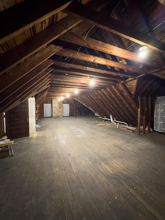 view of attic