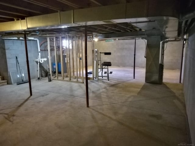 view of basement