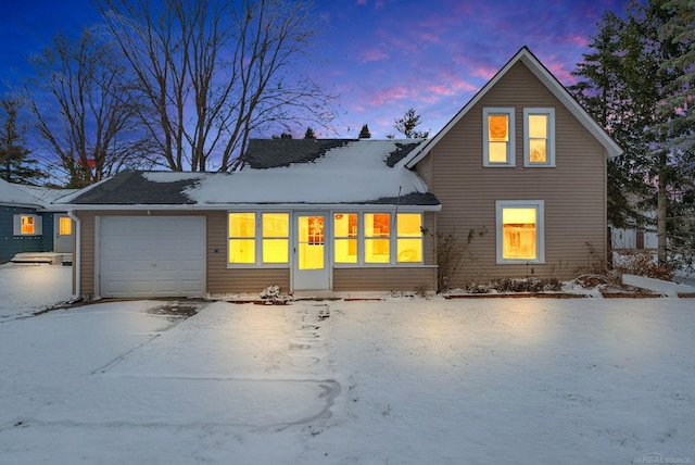 view of front of house featuring a garage