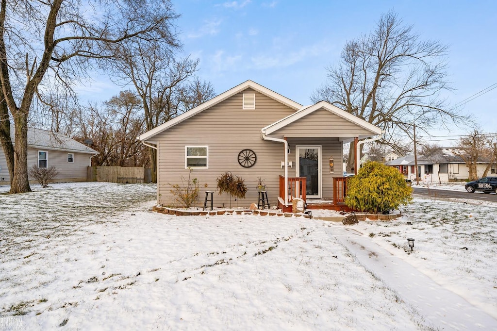 view of front of home