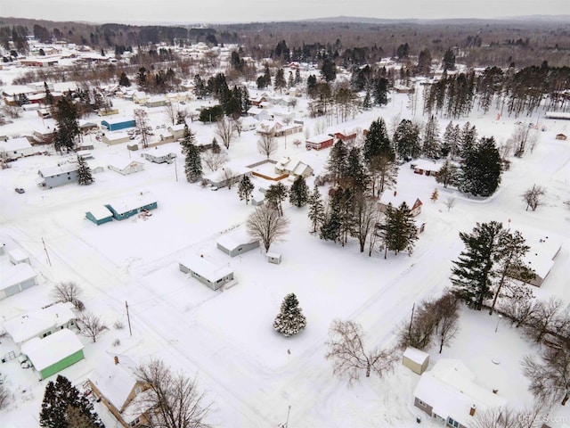 view of snowy aerial view