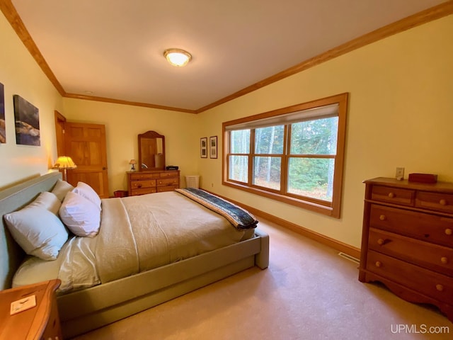 N10006 Shore Dr, Au Train, MI 49806 - bedroom with carpet floors and ornamental molding