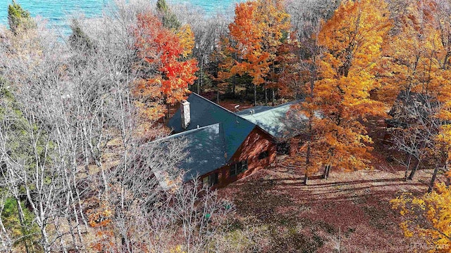 N10006 Shore Dr, Au Train, MI 49806 - birds eye view of property featuring a water view
