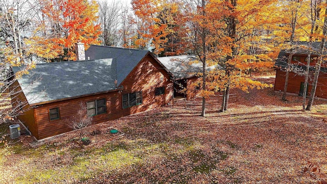 view of home's exterior with central air condition unit