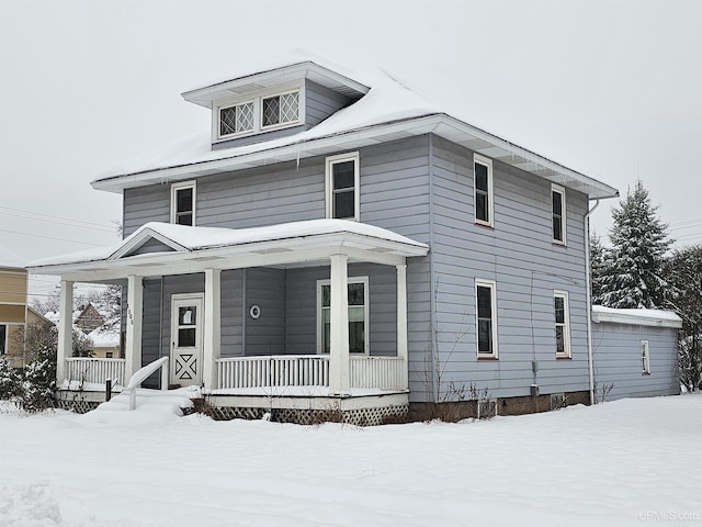 view of front of home with a porch