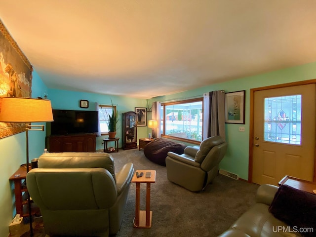 view of carpeted living room