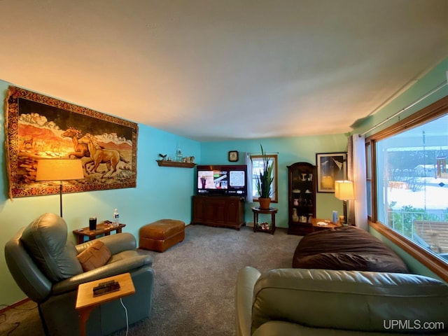 view of carpeted living room