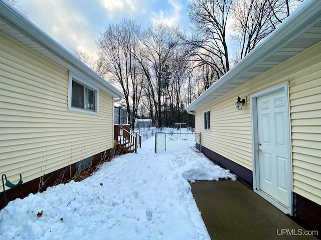 view of snowy yard