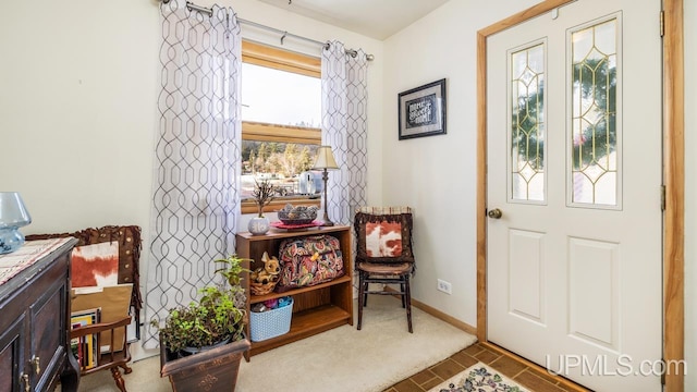 view of tiled foyer