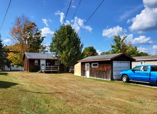 exterior space with a lawn